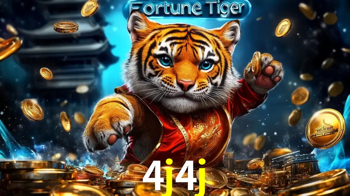 Imagem promocional do jogo de slot Fortune Tiger, com um tigre majestoso em traje tradicional cercado por uma fortuna em moedas de ouro, disponível agora no cassino 4j4j.